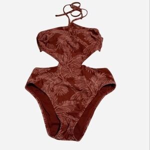 Burgundy/Plum with pink designs one piece swimsuit #beachvibe #springbreak